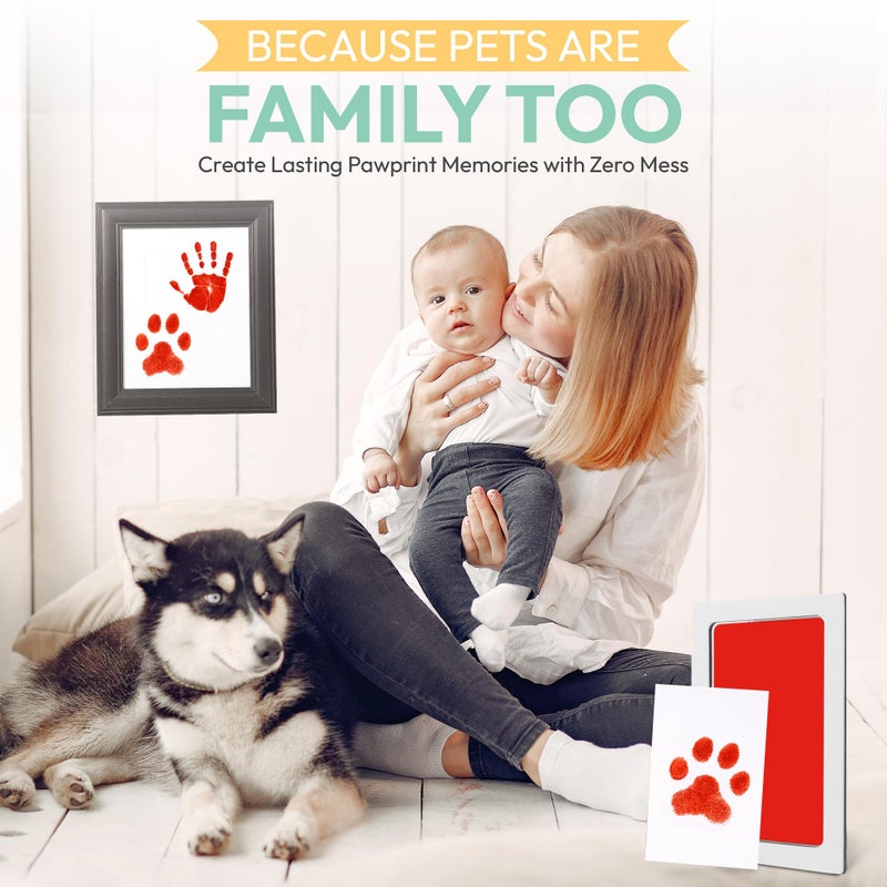 Tiny Gifts Clean Touch Ink Pad for Baby Handprints and Footprints - Inkless Infant Hand & Foot Stamp - Safe for Babies, Doesn’t Touch Skin - Perfect Family Memory or Gift - Red Print Kit by Tiny Gifts - Image 4